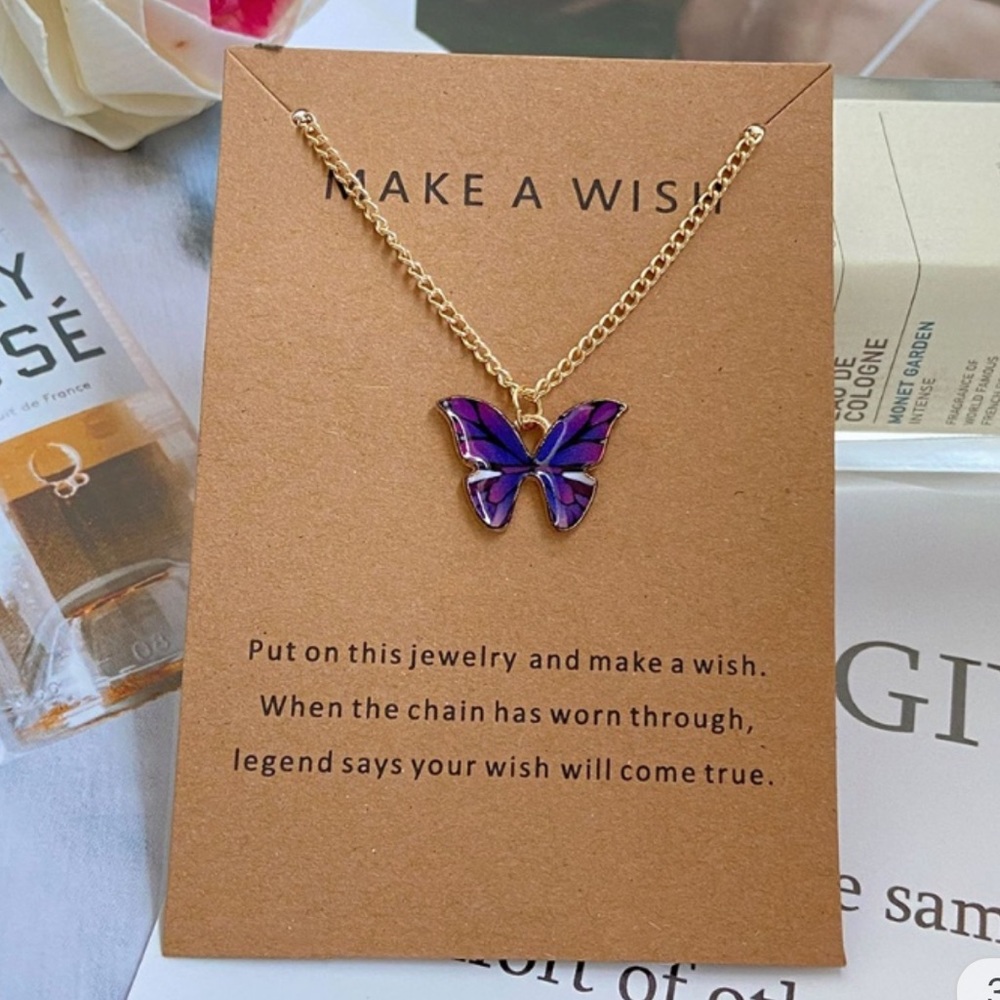 2 for$15 Make a Wish Butterfly Necklace - Picture 1 of 4